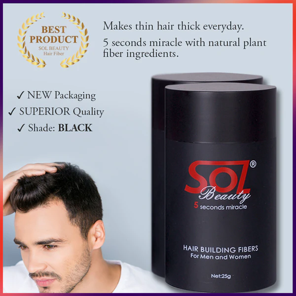 Buy Hair Building Fibers 25g (BLACK) - SOL BEAUTY 5 seconds miracle on  ezbuy SG