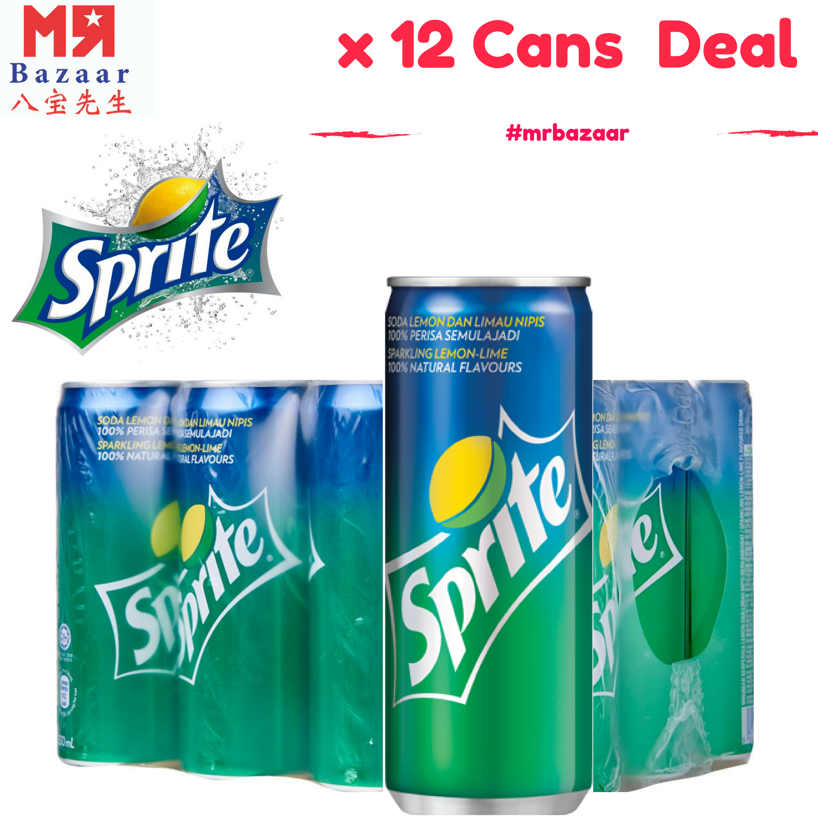 Buy Sprite  Soda  320ml x 12 Cans Deal on ezbuy SG