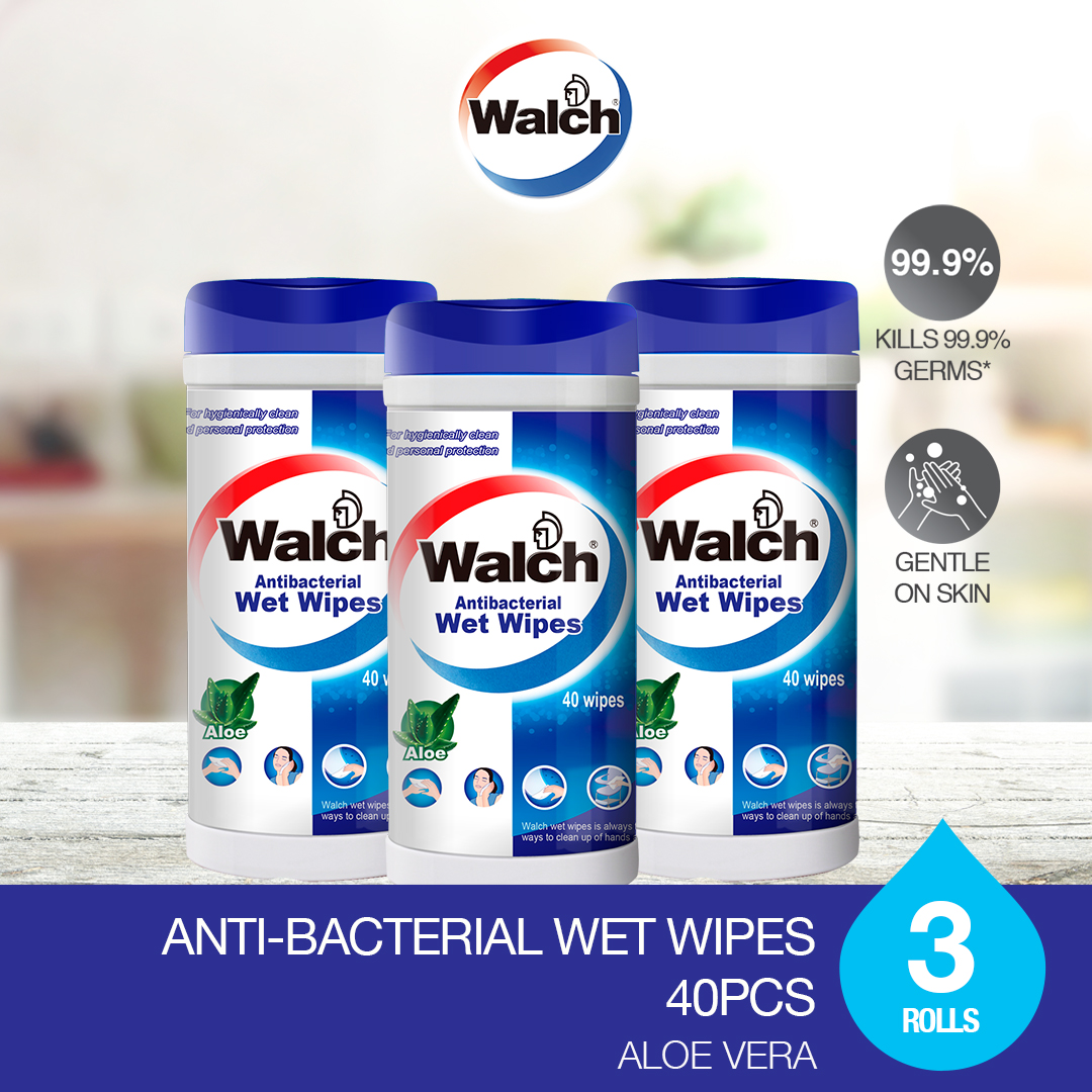 Buy Walch Antibacterial Wet Wipes S X Rolls Kills Germs On