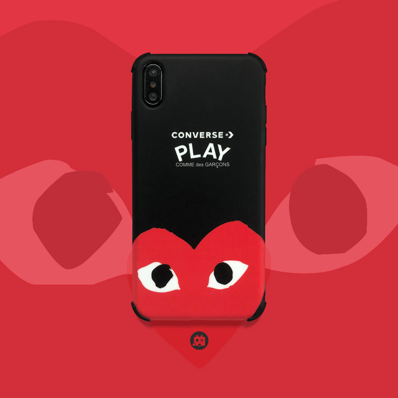 Buy CDG Play Comme des Garcons Luxury Silicone Case for iPhone 6 6s 7 8 ...