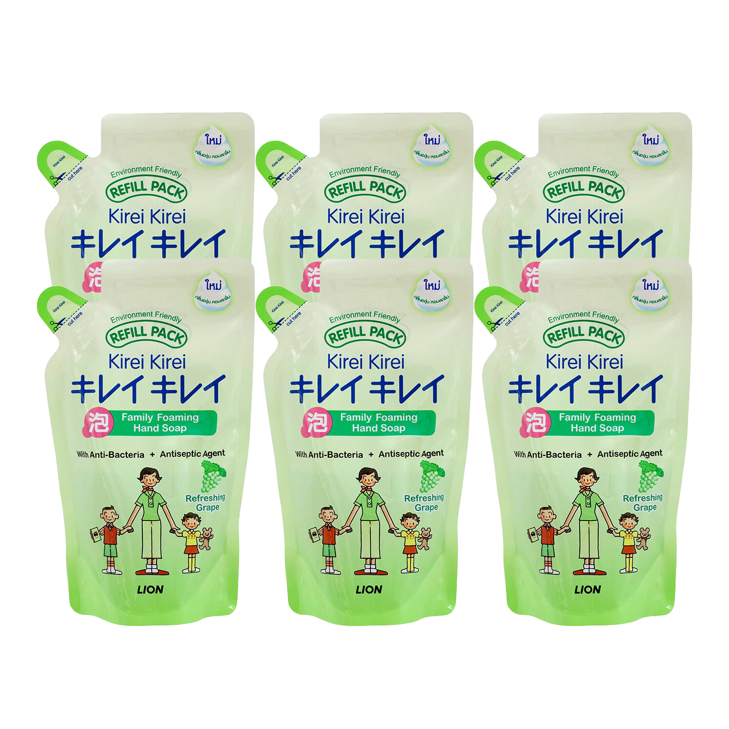 Buy [Bundle of 6] KIREI KIREI Foaming Hand Soap Refill Pack for Family ...