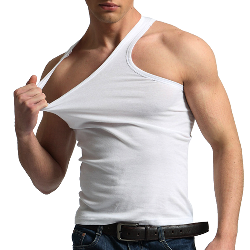 Buy Mens Casual Close Fitting Vest Fitness Elastic Breathable Undershirt Tank Tops T Shirt On 9196