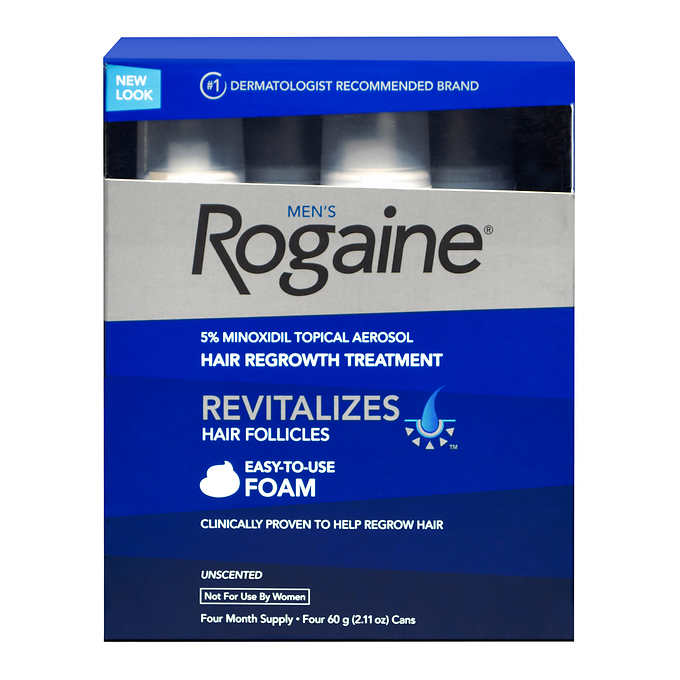 Buy Rogaine for Men Hair Regrowth Treatment Extra Strength 4pack Foam