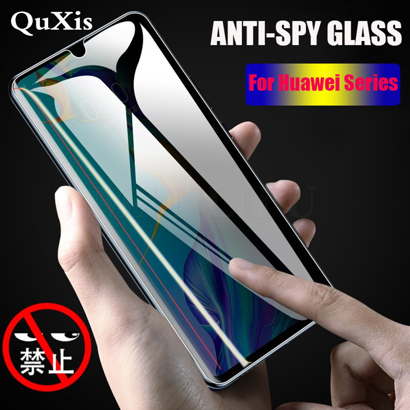 Buy QuXis 20D Full Curved Anti Spy Tempered Glass For Huawei P30 Mate 20 Pro P20 P30 Lite P30
