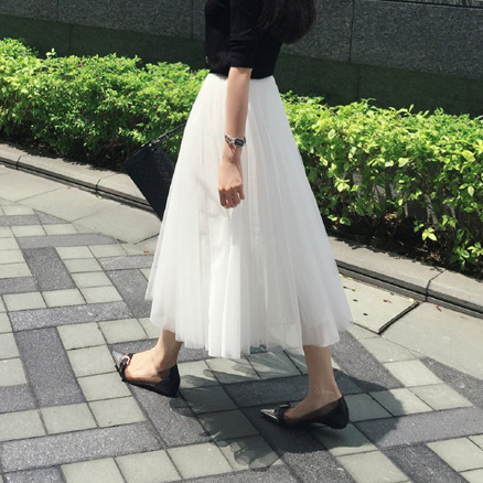 Buy Mesh skirt 2019 New Winter season Korean style women's high waist ...