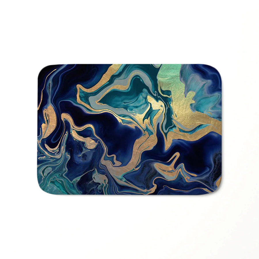 Buy 40x60cm Nordic Style Marble Liquid Printed Floor Mats