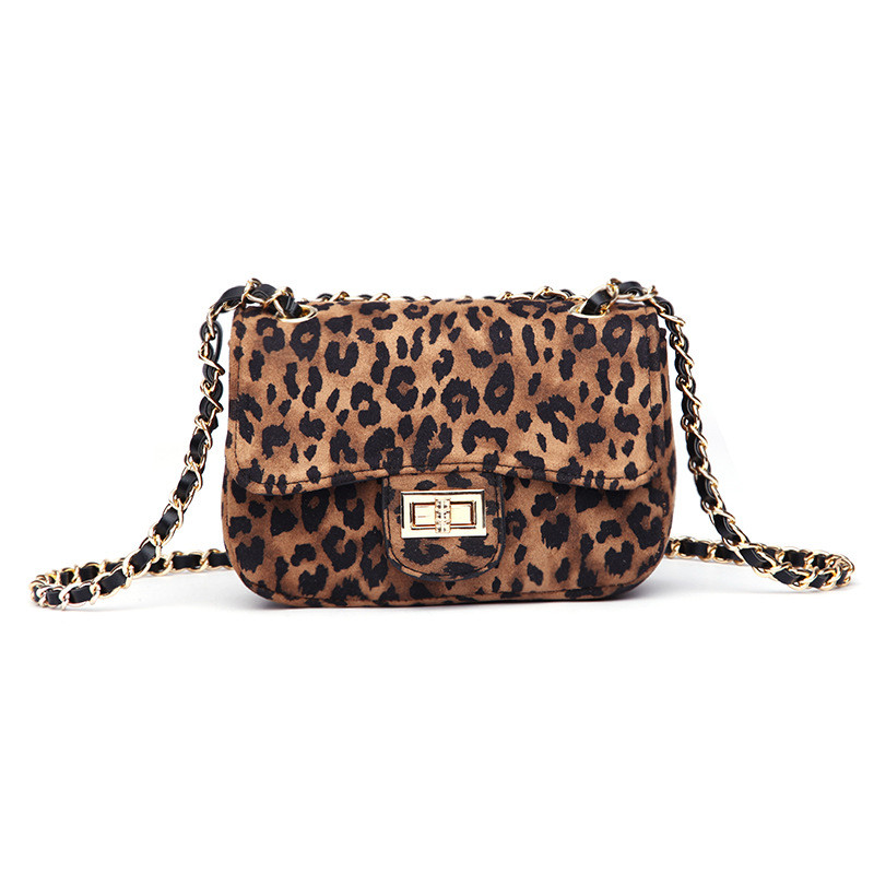 Buy Women Handbag Lock Leopard Small Square Bag Women Chain Shoulder ...