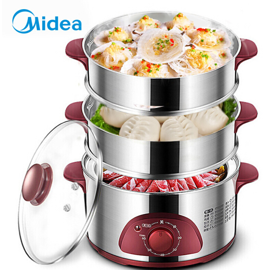 Buy Midea WSYH26A Electric Steamer Threelayer stainless steel timing appointment electric
