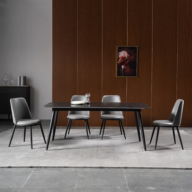 Buy Slate dining table modern simple small family rectangular Nordic 6