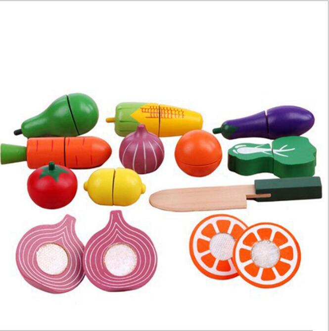 wooden magnetic fruits and vegetables