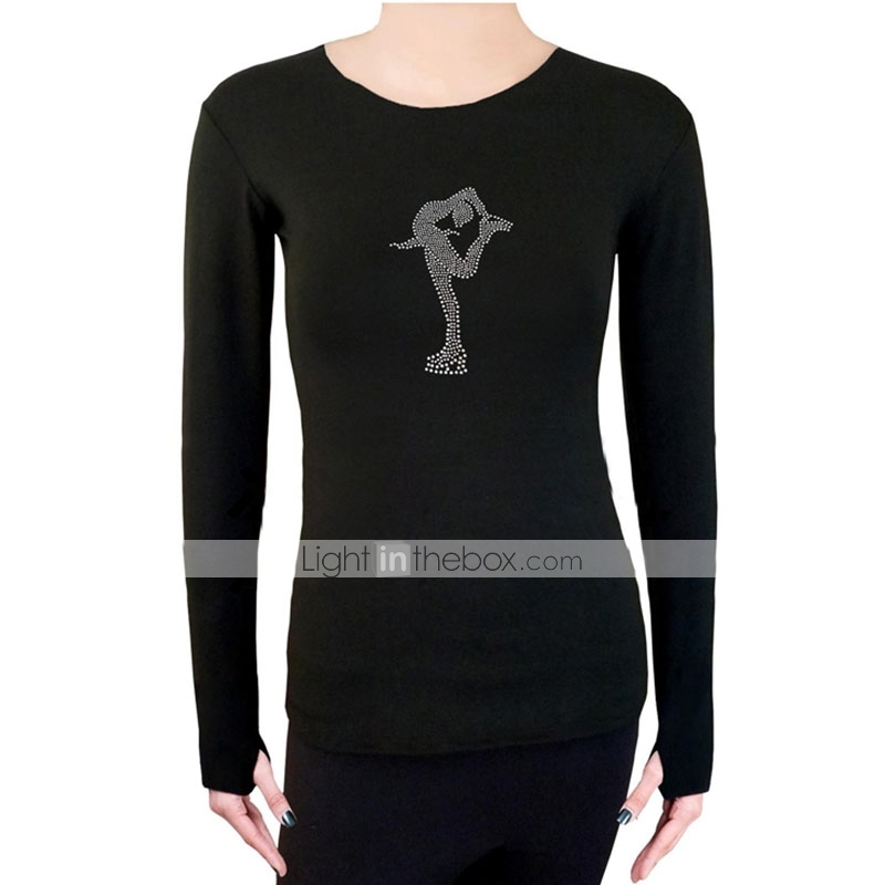 black spandex long sleeve top