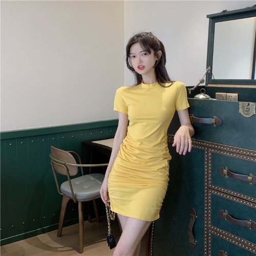 韓国人気[SWIMCITY♥]Surin dress (navy, yellow) Wild Soul Swim Cover Up Dress - Neon Yellow | Fashion Nova