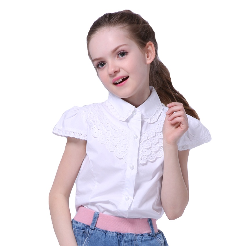 white shirt for girls kids