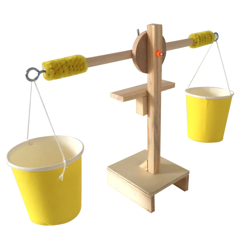 Buy Creative wooden Balance scale DIY small production technology small