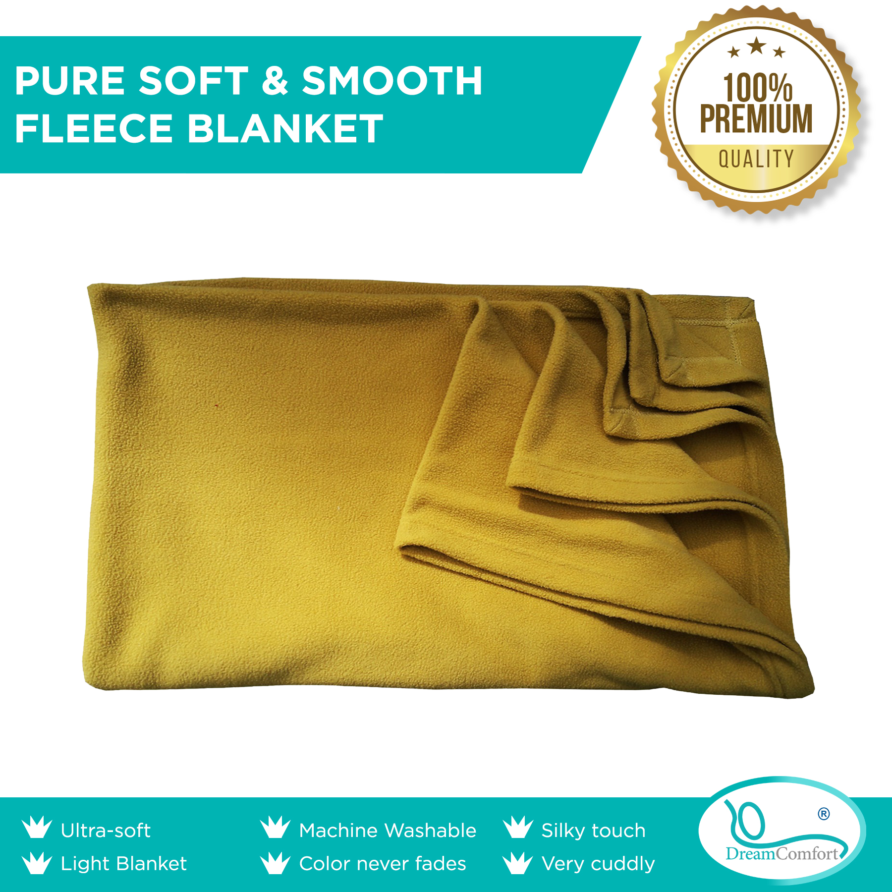 Buy Microfiber Polar Fleece Travel Blanket Cozy Couch 100x150cm on