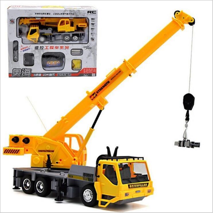 Buy 8channel remote control crane crane charged electric works wireless remote control model