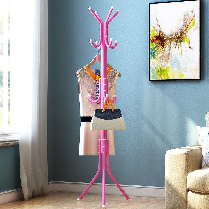 Buy Multipurpose Clothes Hanger Rack 175cm 12 Hooks White Pink Blue Black Floor Coat Stand Hanging Pole on ezbuy SG