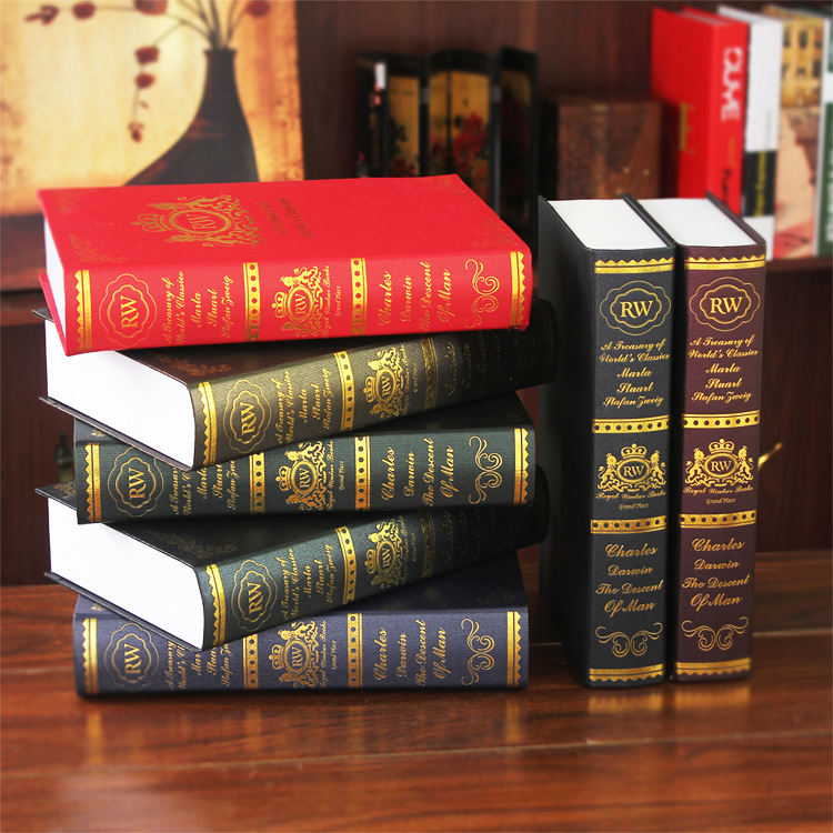 Buy Europeanstyle fake book simulation book decoration props book softpackbook box set up book