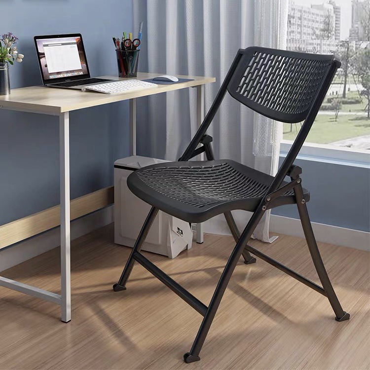 Buy Business Office Plastic Folding Chair Exhibition Rental Hollow Back Back Foldable Computer Chair Training Chair On Ezbuy My