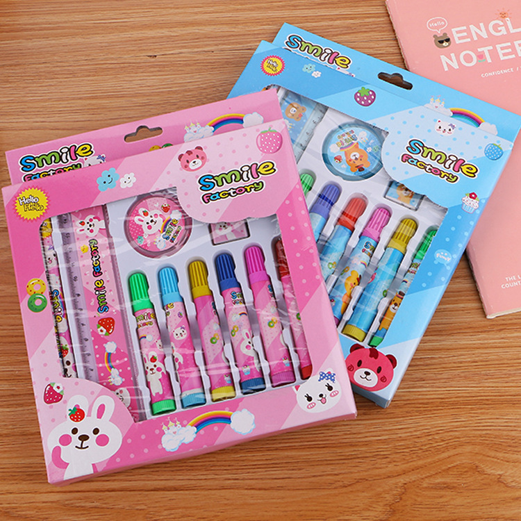 Buy Cute student prizes stationery set gift 11 sets kindergarten ...