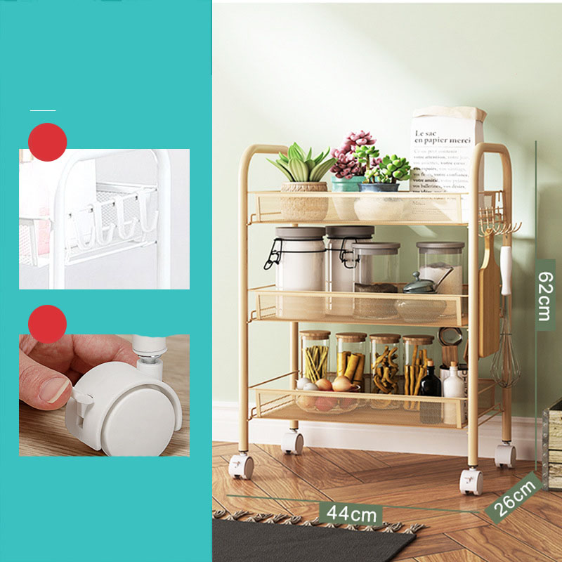 1pc Under Cabinet Storage Basket, Household Kitchen Storage Hanging Basket,  Free Installation Dormitory Desk Storage Artifact, Layered Shelf, Kitchen