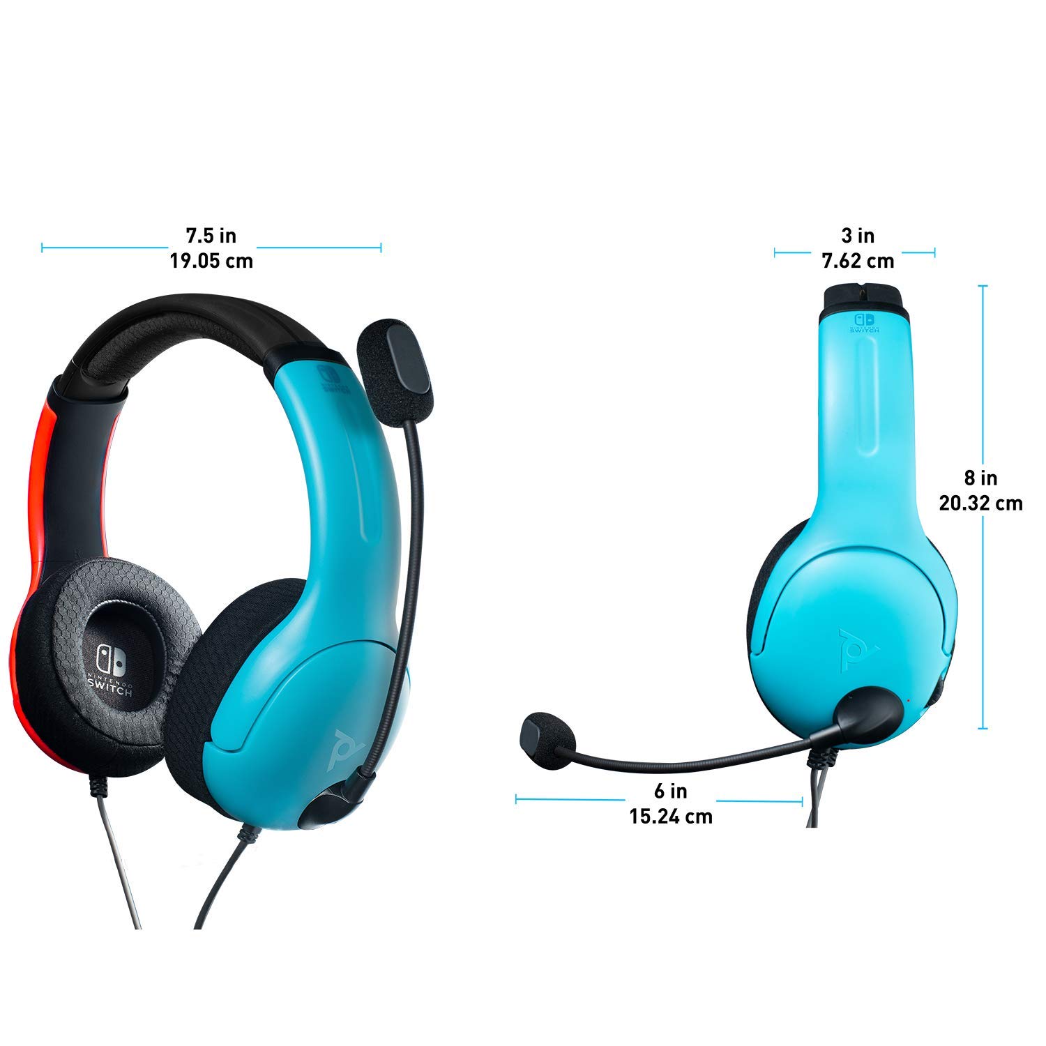 pdp gaming lvl40 wired stereo headset for nintendo switch