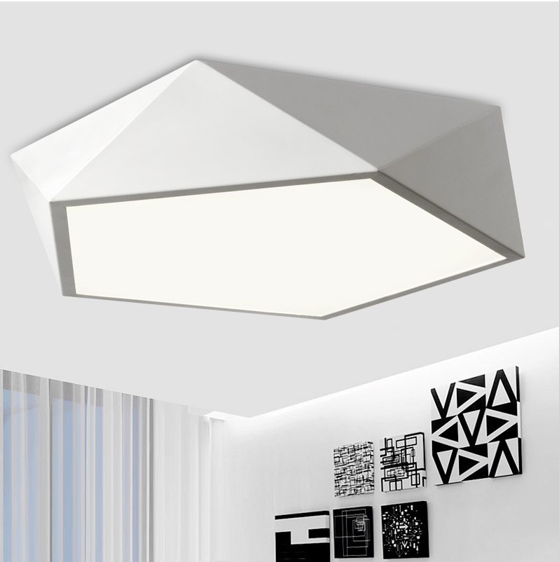 originality geometry Ceiling lamp LED light in the bedroom   Simplicity modern a living room lamps and lanterns atmosphere Northern Europe Study Lighting restaurant