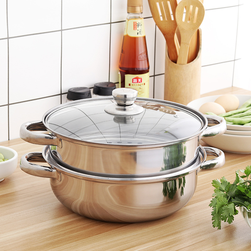 Buy [Local Ready Stock] Stainless Steel 2in1 Steamer Soup Pot 2-layer ...