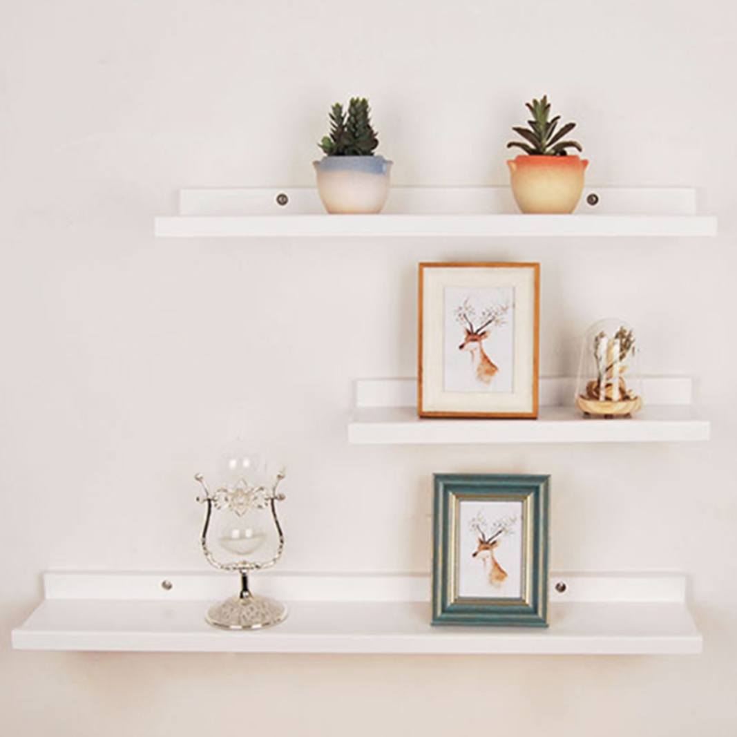 Buy Nopunch Nordic wall shelf solid wood partition bathroom wall