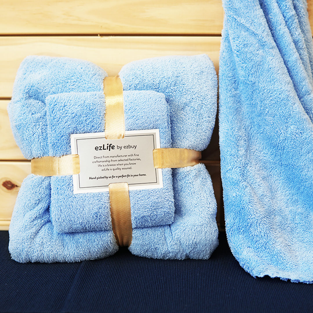 Buy [Local Ready Stock] Soft and Super Absorbent Bath Towel + Facial