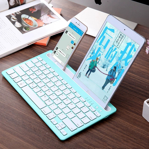 Buy Wireless Slim bluetooth keyboard mobile tablet dual channel card