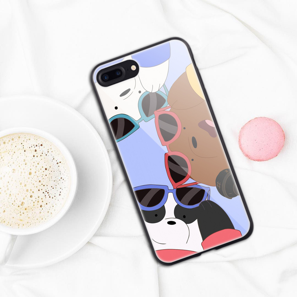 Buy Eby33 Cartoon We Bare Bears Tempered Glass Phone Case Grizzly Panda Ice Bear Covers For Iphone 8 7 6 6s Plus Iphone X Xs Max Xr On Ezbuy Sg