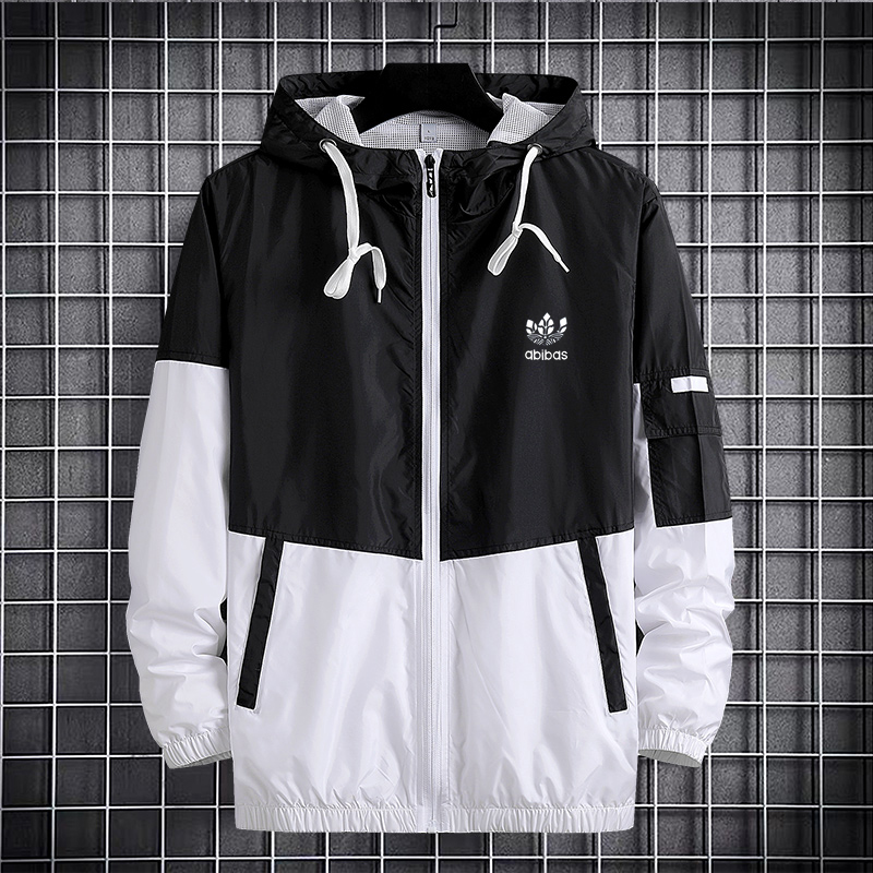 adi windbreaker white grey black