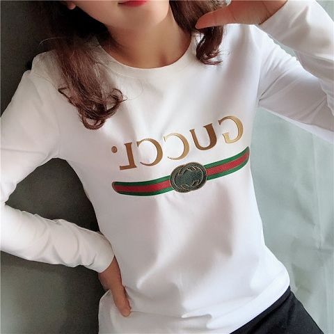 Buy 2019 Spring and Autumn Women's New White T-shirt Women's Long ...