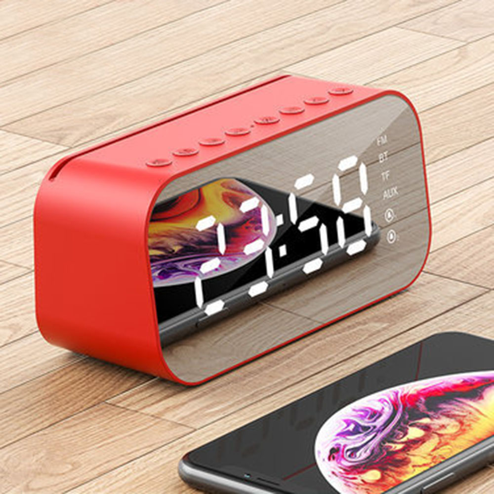 Buy 1200mAh Portable Bluetooth Speaker Alarm Clock Wireless LED Display
