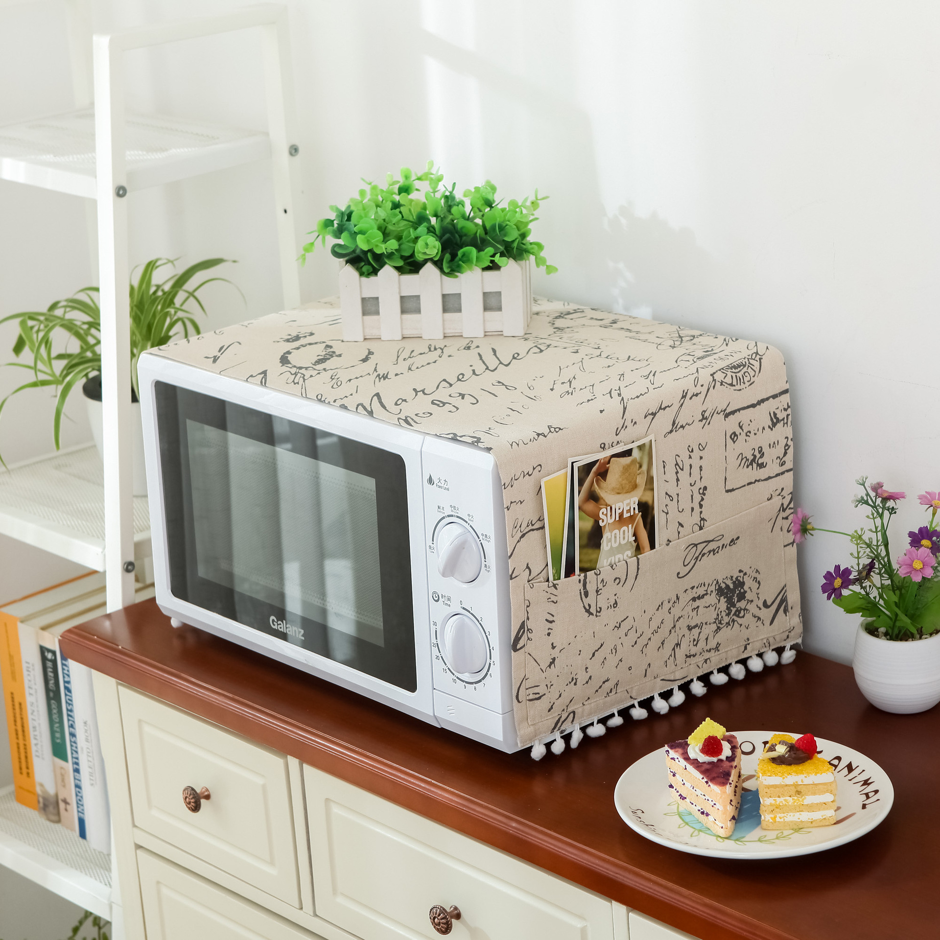Buy Nordic Cotton Hemp Fabric General microwave cover beauty of the