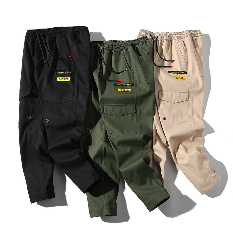 Buy Men's Casual pants men's pants trend bundle pants Overalls tc-k9100 ...