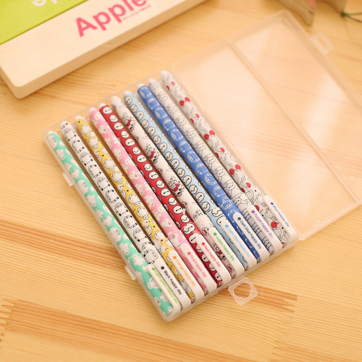 Buy A box of 10PC / Korea office marker small fresh cute floral color ...