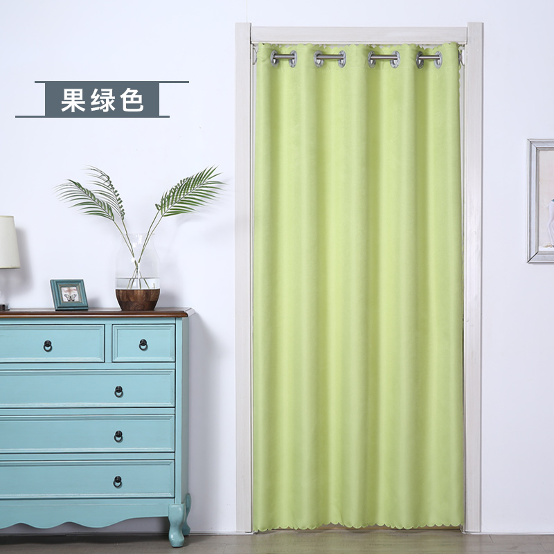 Buy Fabric door curtain break curtain free punching family bedroom