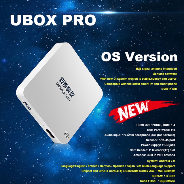 Buy 【Ubox pro】Unblock TV Box | Watching 800+ Live Channels