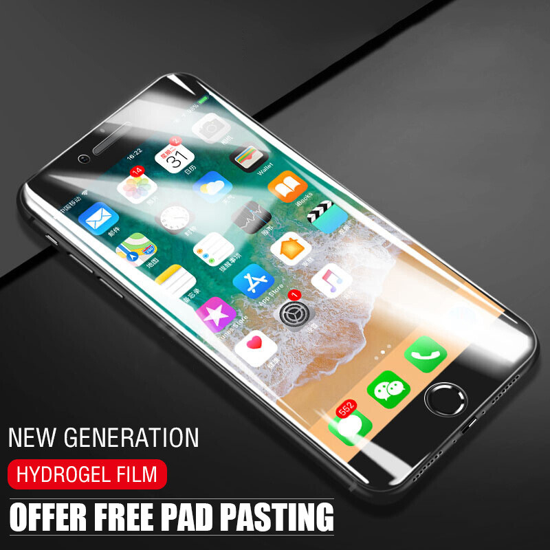 Buy ull Cover Soft Screen Protector Film For iphone XS Max XR X 8 7 Protective Hydrogel Film For