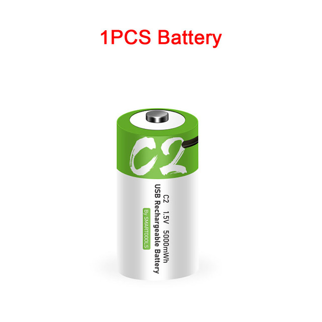 Buy NEW Size C 1.5V 5000mWh Universal Micro USB Charging Batteries