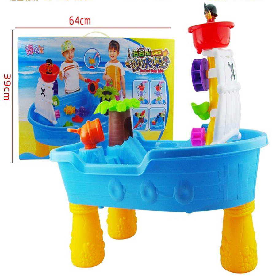 sand and water table pirate ship