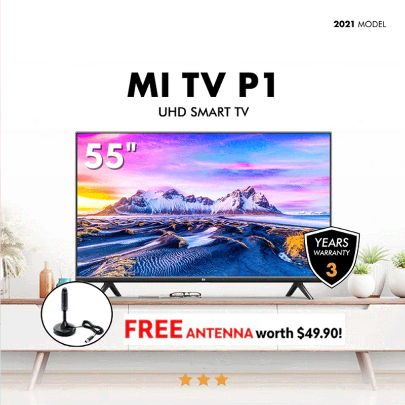 Buy 【PRICE DROP!】Xiaomi Mi TV P1 55 inch (3 Years Warranty) Smart Android TV Global Set