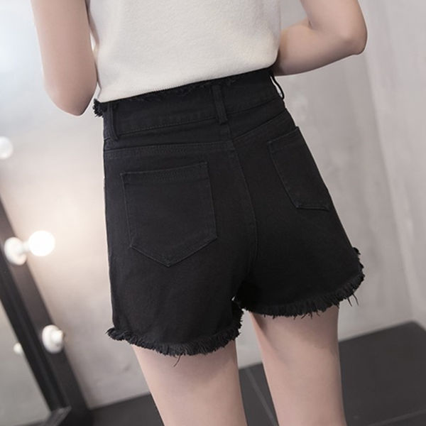 Buy One-piece/2-piece optional: denim shorts women's summer high waist ...