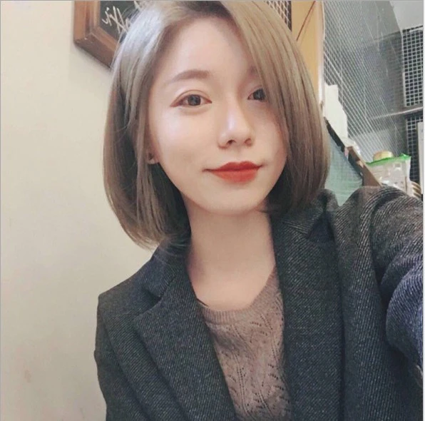 Buy Korean Wig Girl Short Hair Without Bangs Natural Lifelike Bobo Head Short Hair Round Face Fluffy Repair Face Buckle Sleeve On Ezbuy Th