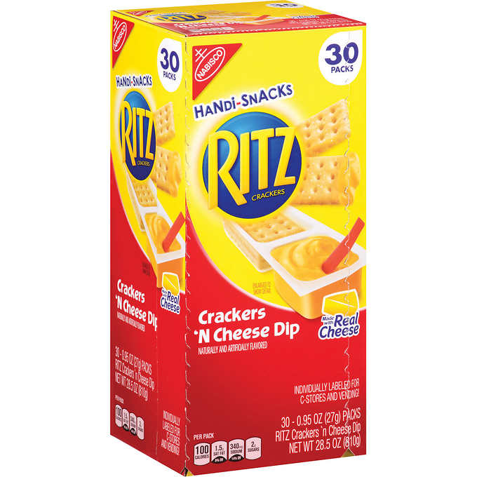 Buy Ritz Crackers Handi-Snacks Crackers 'N Cheese Dip, 0.95 oz, 30 ct ...