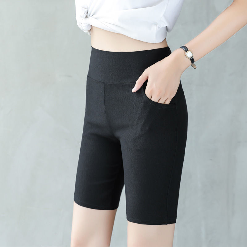 Buy Five-point pants female summer wear high-waisted leggings spring ...