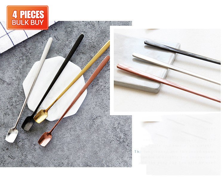 Buy "BULK buy" fourcolor spoon combination, square head stainless