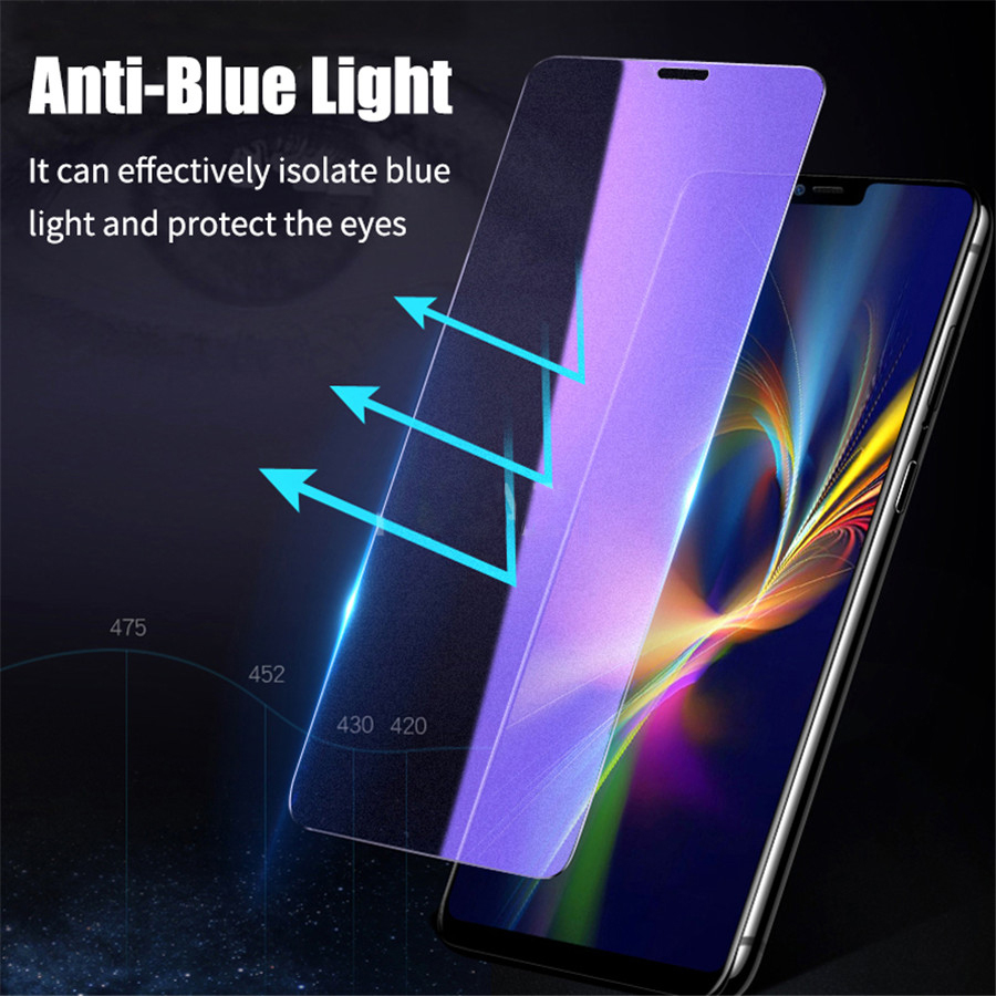 Buy New 2.5D 9H Anti Blue Ray Light Tempered Glass for iPhone X XS MAX XR 11 12 13 14 Pro Max
